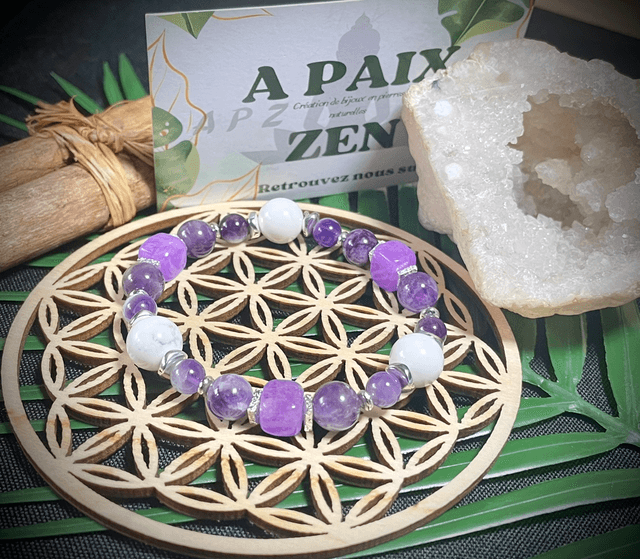 PATIENCE , Howlite et Améthyste