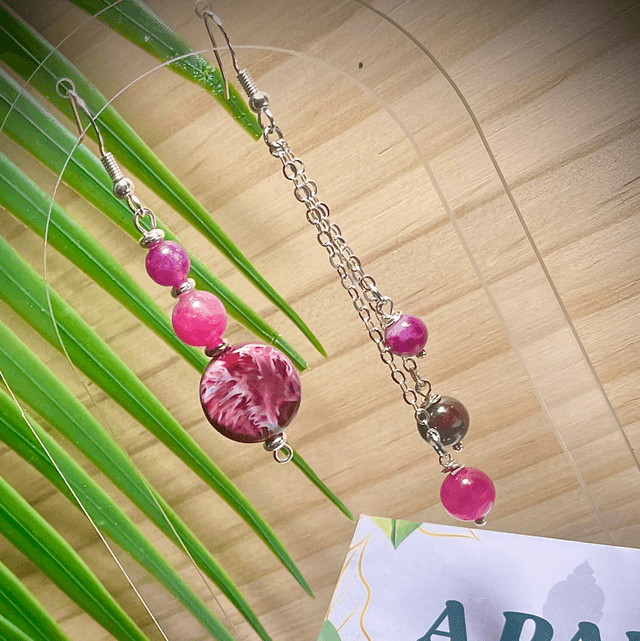 Boucles FARO Grenat Tourmaline Melon d’Eau