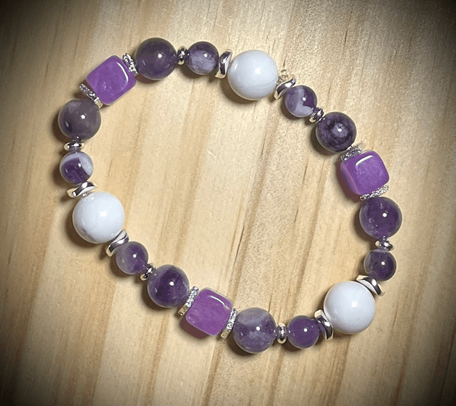 PATIENCE , Howlite et Améthyste