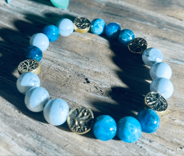 DUO MINCEUR Howlite-Apatite 