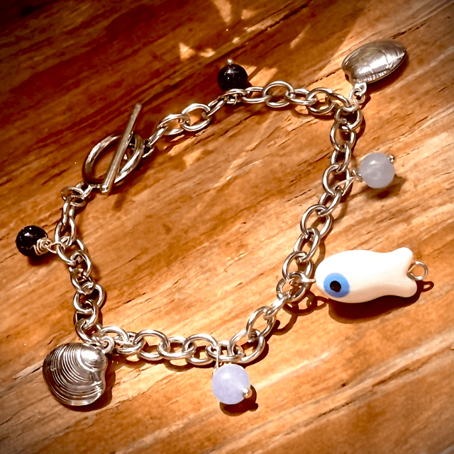 Bracelet Breloque Aigue Marine